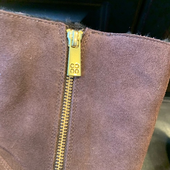 New brown COACH suede wedge ankle boots - Picture 3 of 6